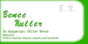 bence muller business card